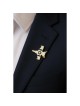 Metal Fighter Jet Lapel Pin with Enamel Israel Flag
